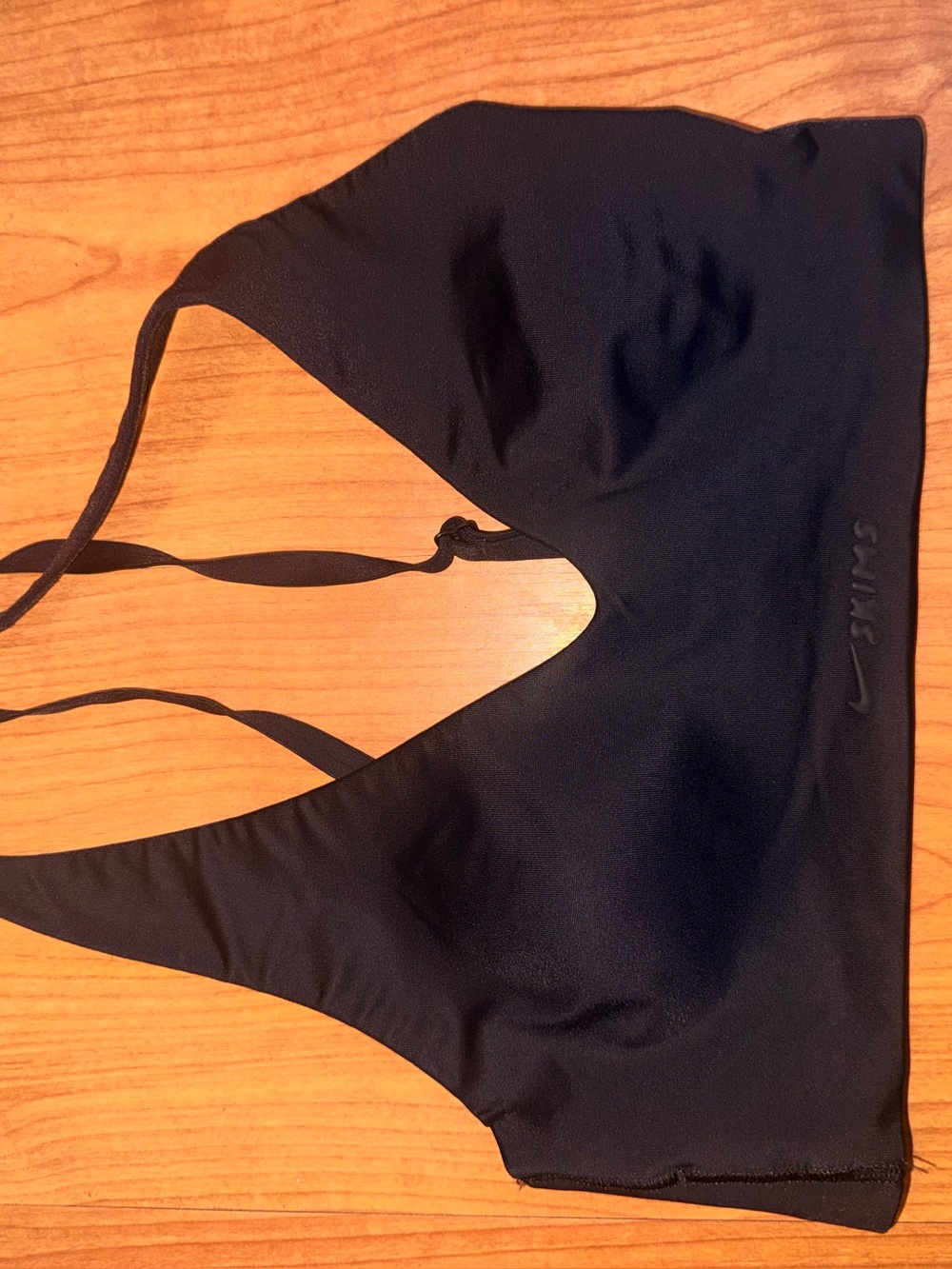 SKIMS Black Minimalist Triangle Swim Bikini Top